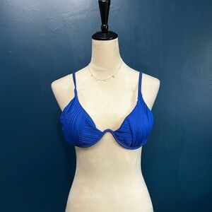 ZAFUL Ribbed Monowire Bikini Top Swim NWT Size 8